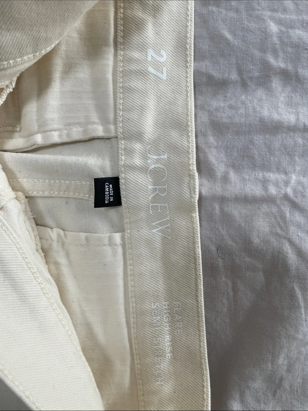 Women's Flared Jeans in Ivory